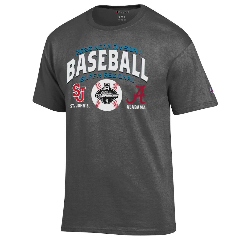 Alabama Crimson Tide vs. St. John's Red Storm Champion Unisex 2026 NCAA Baseball Super Regional Matchup T-Shirt