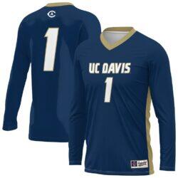 UC Davis Aggies GameDay Greats Youth Lightweight Collegiate Volleyball Fashion Jersey - Navy - Front View