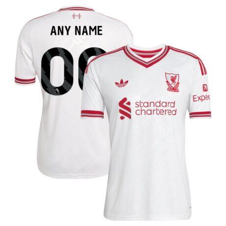 Liverpool adidas 2026/27 Away Replica Custom Jersey - White - Front View