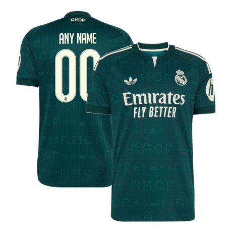 Real Madrid adidas 2026/27 Away Replica Custom Jersey - Green - Front View