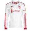 Liverpool adidas 2026/27 Away Replica Custom Long Sleeve Jersey - White - Side View