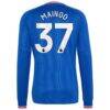 Kobbie Mainoo Manchester United adidas 2026/27 Away Replica Long Sleeve Jersey - Royal - Detail View