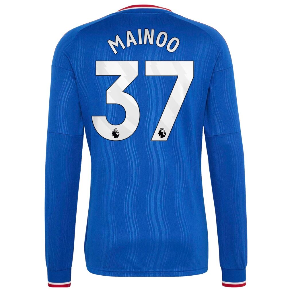 Kobbie Mainoo Manchester United adidas 2026/27 Away Replica Long Sleeve Jersey - Royal