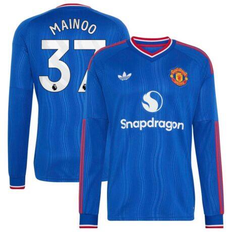 Kobbie Mainoo Manchester United adidas 2026/27 Away Replica Long Sleeve Jersey - Royal - Front View
