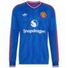 Kobbie Mainoo Manchester United adidas 2026/27 Away Replica Long Sleeve Jersey - Royal - Side View