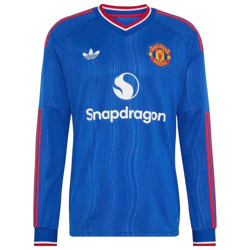 Kobbie Mainoo Manchester United adidas 2026/27 Away Replica Long Sleeve Jersey - Royal