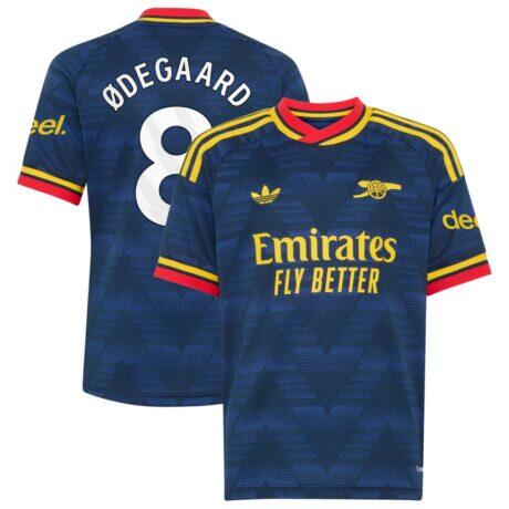 Martin Ødegaard Arsenal adidas Youth 2026/27 Away Replica Jersey - Navy - Front View