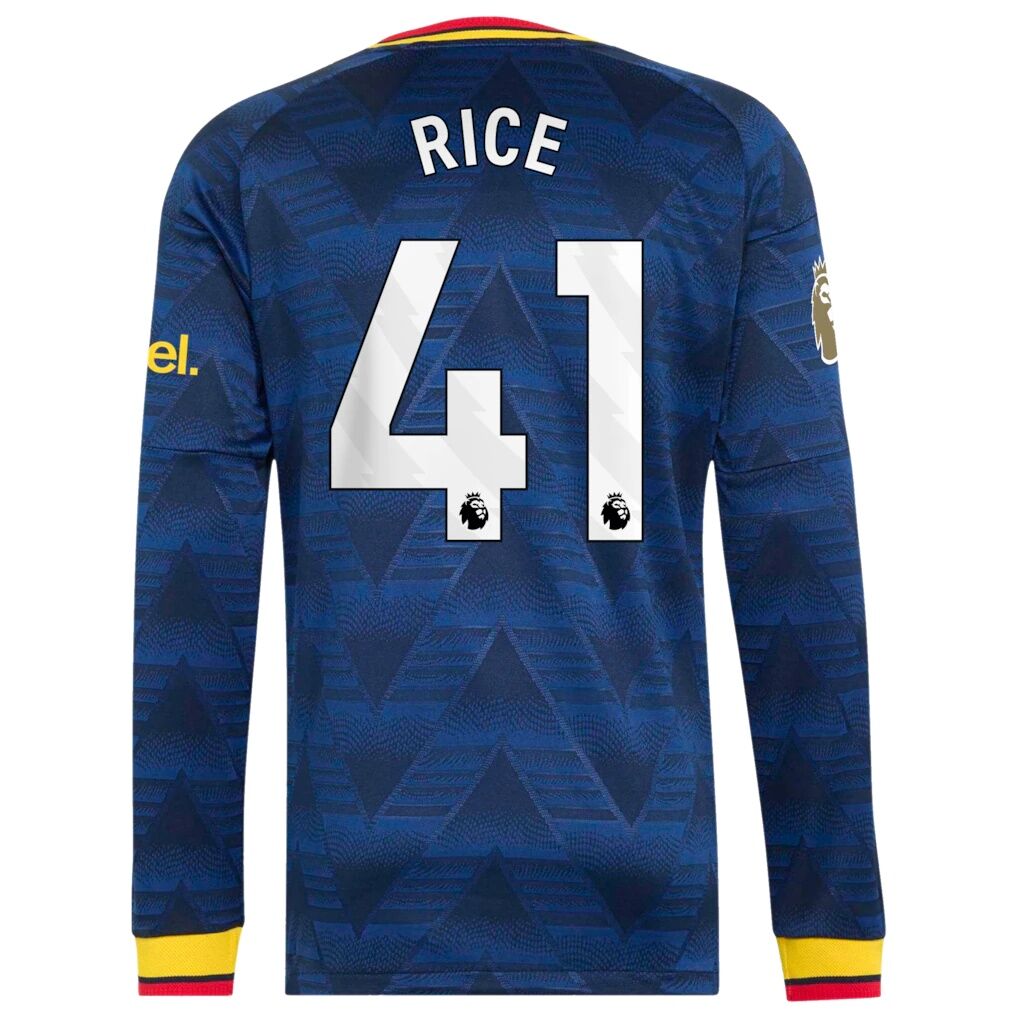 Declan Rice Arsenal adidas 2026/27 Away On-Field Authentic Long Sleeve Jersey