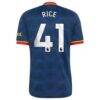 Declan Rice Arsenal adidas 2026/27 Away Replica Jersey - Navy - Detail View