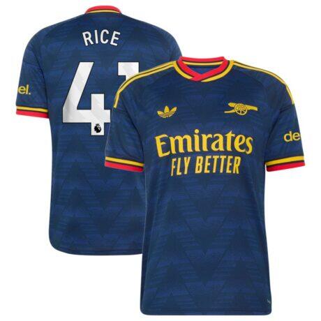 Declan Rice Arsenal adidas 2026/27 Away Replica Jersey - Navy - Front View