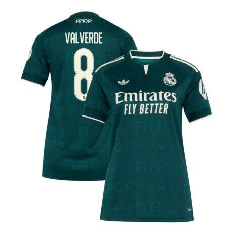 Federico Valverde Real Madrid adidas Women's 2026/27 Away Replica Jersey - Green - Front View
