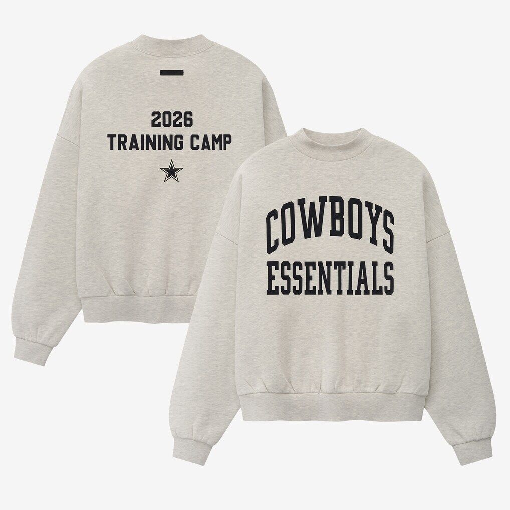 Dallas Cowboys Fear of God Training Camp Boxy Sweatshirt - Heather Gray