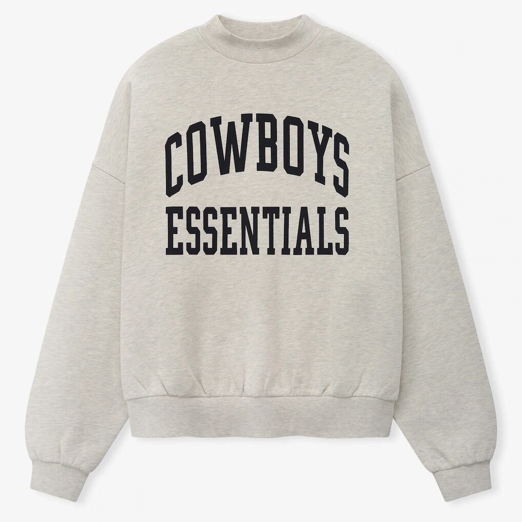 Dallas Cowboys Fear of God Training Camp Boxy Sweatshirt - Heather Gray