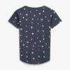 Chicago Bears Wes & Willy Girls Youth Shimmer Star T-Shirt - Navy - Side View
