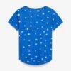 Detroit Lions Wes & Willy Girls Youth Shimmer Star T-Shirt - Blue - Side View