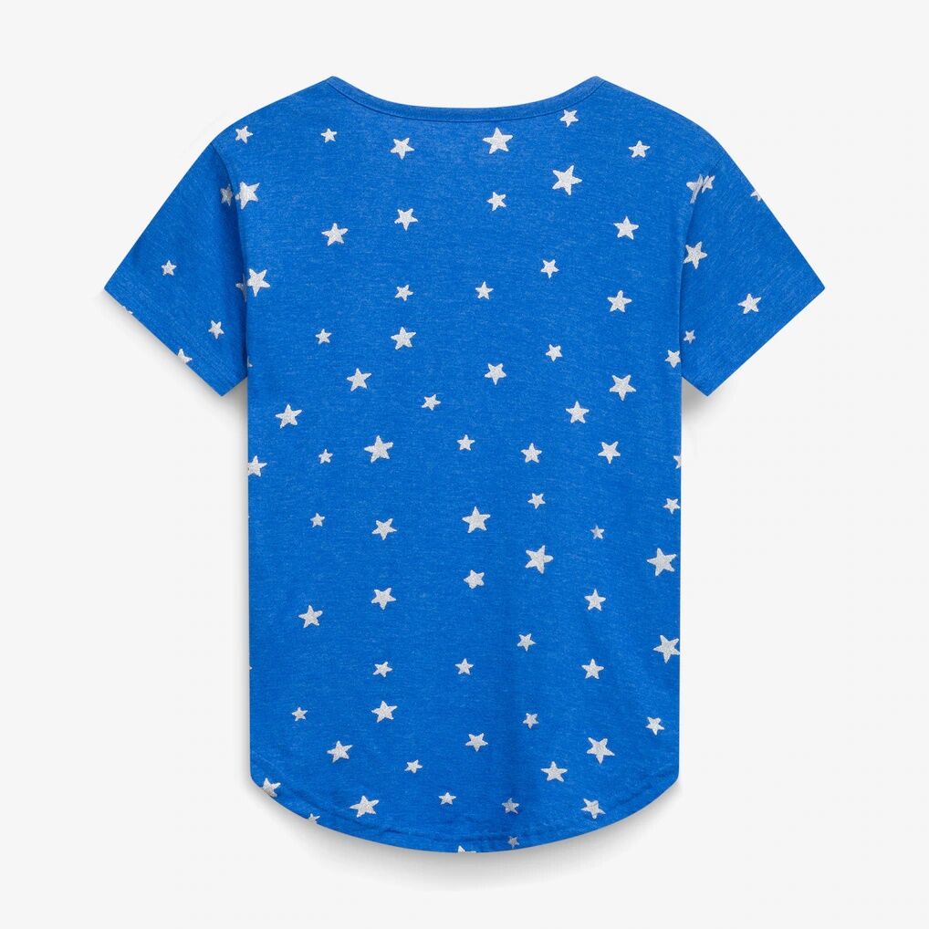 Detroit Lions Wes & Willy Girls Youth Shimmer Star T-Shirt