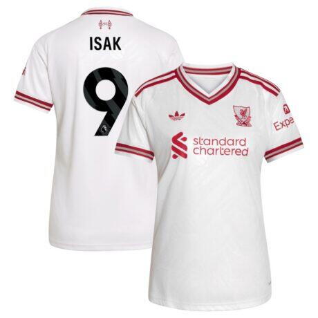 Alexander Isak Liverpool adidas Women's 2026/27 Away Replica Jersey - White - Front View