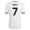 Florian Wirtz Liverpool adidas 2026/27 Away Replica Jersey - White - Detail View