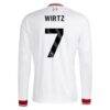 Florian Wirtz Liverpool adidas 2026/27 Away Replica Long Sleeve Jersey - White - Detail View