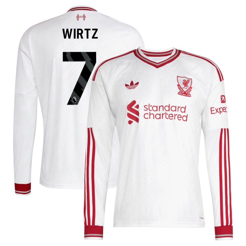 Florian Wirtz Liverpool adidas 2026/27 Away Replica Long Sleeve Jersey