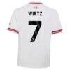 Florian Wirtz Liverpool adidas Youth 2026/27 Away Replica Jersey - White - Detail View