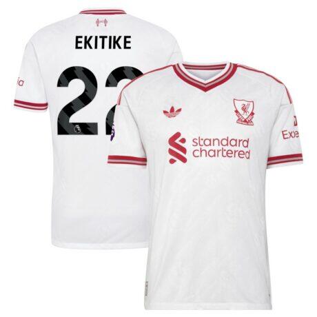 Hugo Ekitike Liverpool adidas 2026/27 Away On-Field Authentic Jersey - White - Front View
