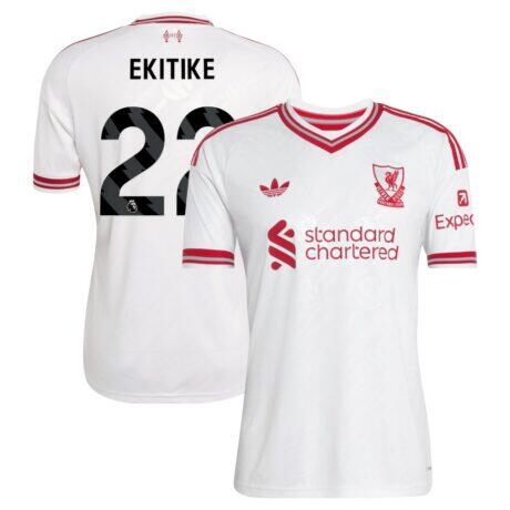 Hugo Ekitike Liverpool adidas 2026/27 Away Replica Jersey - White - Front View