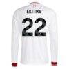 Hugo Ekitike Liverpool adidas 2026/27 Away Replica Long Sleeve Jersey - White - Detail View