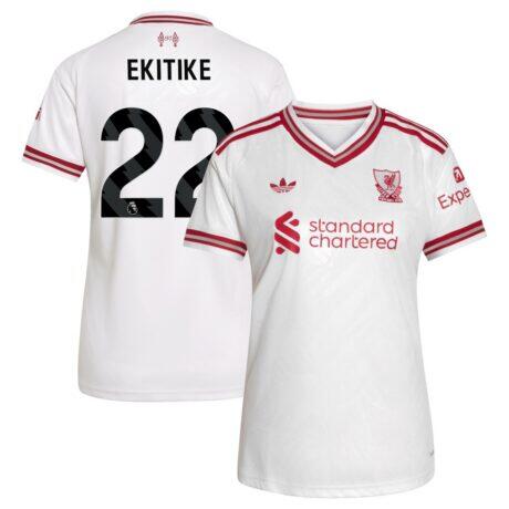Hugo Ekitike Liverpool adidas Women's 2026/27 Away Replica Jersey - White - Front View