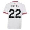 Hugo Ekitike Liverpool adidas Youth 2026/27 Away Replica Jersey - White - Detail View