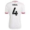 Virgil van Dijk Liverpool adidas 2026/27 Away Replica Jersey - White - Detail View