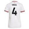 Virgil van Dijk Liverpool adidas Women's 2026/27 Away Replica Jersey - White - Detail View