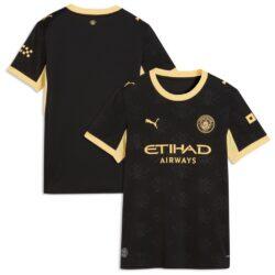 Manchester City Puma Women's 2026/27 Away Replica Jersey - Black - Front View