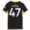 Phil Foden Manchester City Puma Women's 2026/27 Away Replica Jersey - Black - Detail View