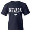 Nevada Wolf Pack Youth NIL Pick-A-Player Football Shirsey T-Shirt - Navy - Front View