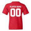 Western Kentucky Hilltoppers Youth NIL Pick-A-Player Football Shirsey T-Shirt - Red - Detail View