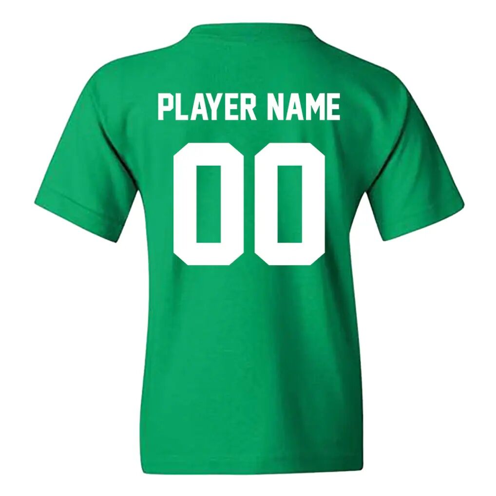 North Texas Mean Green Youth NIL Pick-A-Player Football Shirsey T-Shirt - Kelly Green