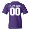 Northwestern Wildcats Youth NIL Pick-A-Player Football Shirsey T-Shirt - Purple - Detail View