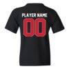 Rutgers Scarlet Knights Youth NIL Pick-A-Player Football Shirsey T-Shirt - Black - Detail View