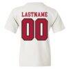 Temple Owls Youth NIL Pick-A-Player Football Shirsey T-Shirt - White - Detail View