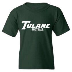 Tulane Green Wave Youth NIL Pick-A-Player Football Shirsey T-Shirt - Green - Front View