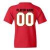 Maryland Terrapins Youth NIL Pick-A-Player Football Shirsey T-Shirt - Red - Detail View