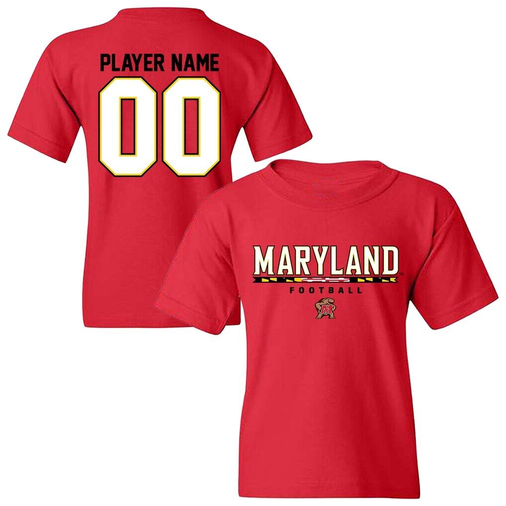 Maryland Terrapins Youth NIL Pick-A-Player Football Shirsey T-Shirt