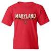 Maryland Terrapins Youth NIL Pick-A-Player Football Shirsey T-Shirt - Red - Side View