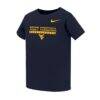 West Virginia Mountaineers Nike Toddler Name Bar Legend Dri-FIT T-Shirt - Navy - Front View
