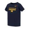 Michigan Wolverines Nike Toddler Name Bar Legend Dri-FIT T-Shirt - Navy - Front View