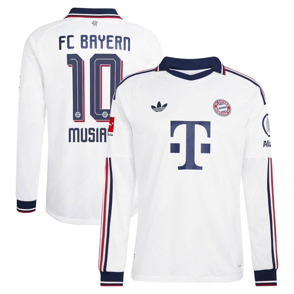 Jamal Musiala Bayern Munich adidas 2026/27 Away On-Field Authentic Long Sleeve Jersey