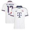Michael Olise Bayern Munich adidas 2026/27 Away On-Field Authentic Jersey - White - Front View