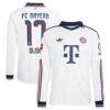 Michael Olise Bayern Munich adidas 2026/27 Away On-Field Authentic Long Sleeve Jersey - White - Front View