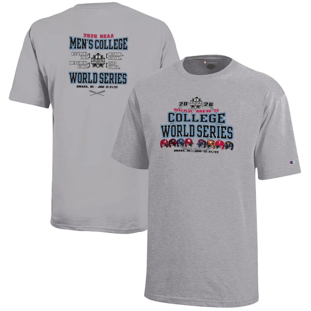 NCAA Merchandise Champion Youth 2026 NCAA Baseball Men's College World Series Champions Bracket T-Shirt